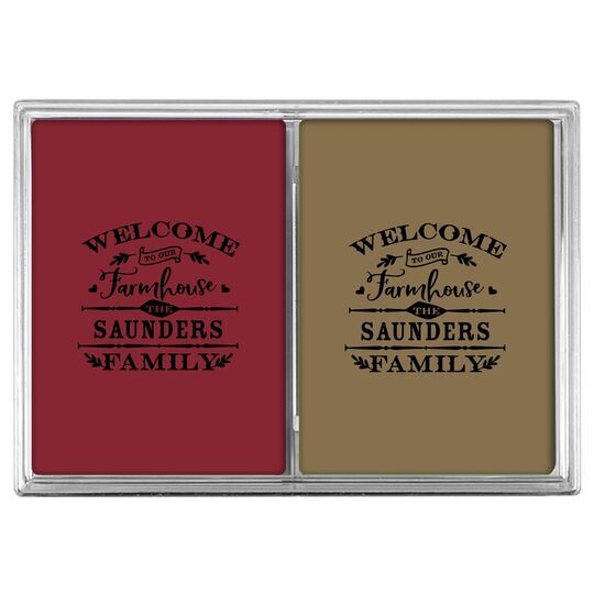 Welcome To Our Farmhouse Double Deck Playing Cards