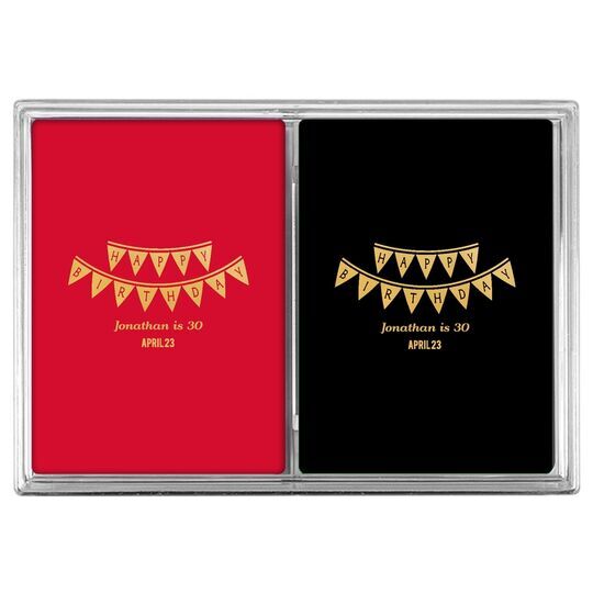 Birthday Banner Double Deck Playing Cards