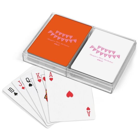 Birthday Banner Double Deck Playing Cards