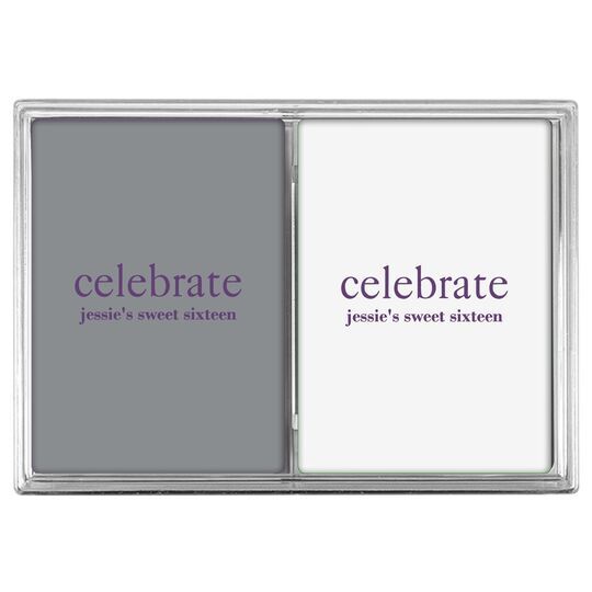 Big Word Celebrate Double Deck Playing Cards