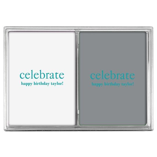 Big Word Celebrate Double Deck Playing Cards
