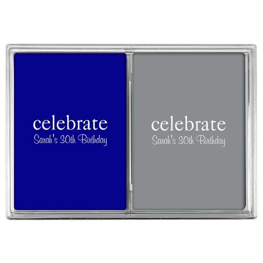 Big Word Celebrate Double Deck Playing Cards