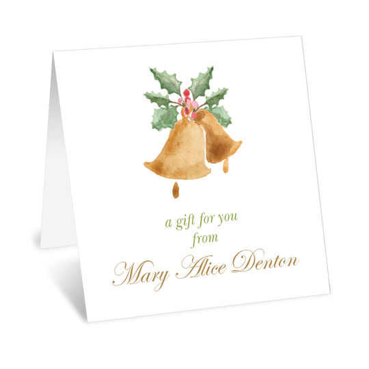 Christmas Bells Folded Enclosure Cards