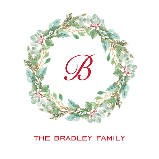 Welcoming Wreath Flat Enclosure Cards