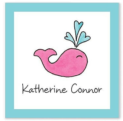 Preppy Whale Square Gift Stickers