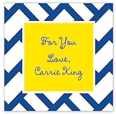 Navy Basketweave Square Gift Stickers