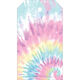 Pink and Aqua Tye-Dye Vertical Hanging Gift Tags Image 2 of 2