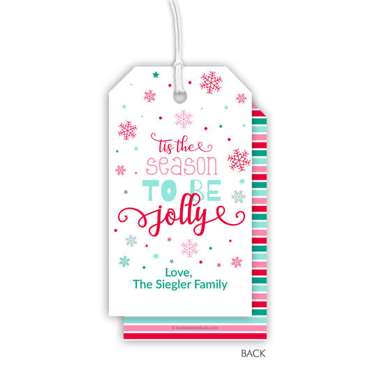 Tis the Season Vertical Hanging Gift Tags