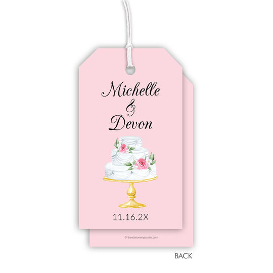 Wedding Cake Vertical Hanging Gift Tags