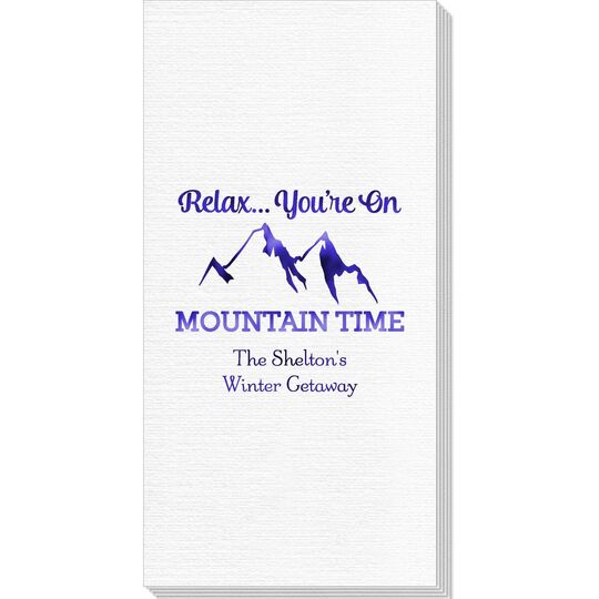 Relax You're On Mountain Time Deville Guest Towels