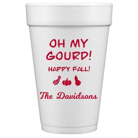 Oh My Gourd Styrofoam Cups