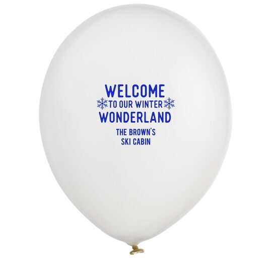 Welcome To Our Winter Wonderland Latex Balloons
