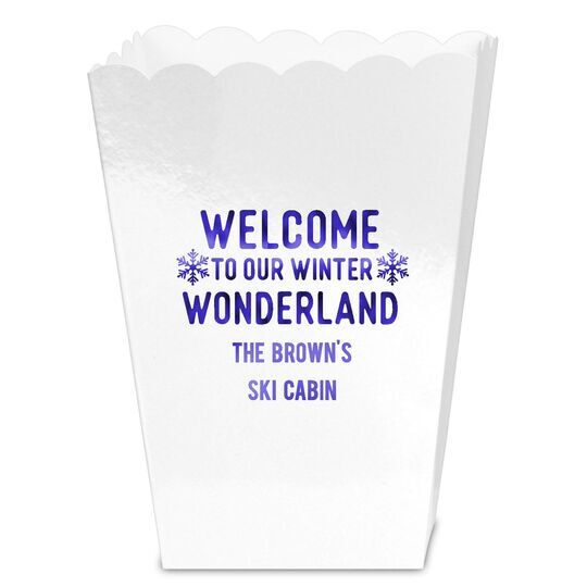 Welcome To Our Winter Wonderland Mini Popcorn Boxes
