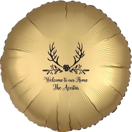 Pine Berry Antlers Mylar Balloons