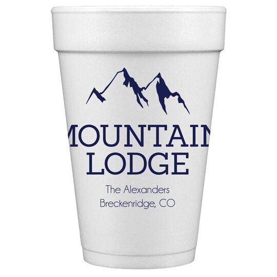 Mountain Lodge Styrofoam Cups