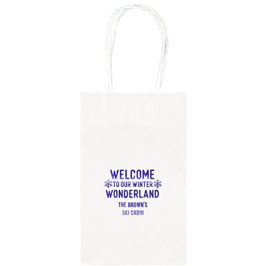 Welcome To Our Winter Wonderland Medium Twisted Handled Bags
