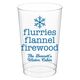 Flurries Flannel Firewood Clear Plastic Cups Image 1 of 2