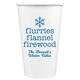 Flurries Flannel Firewood Paper Coffee Cups Image 1 of 2