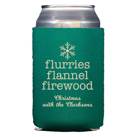 Flurries Flannel Firewood Collapsible Huggers