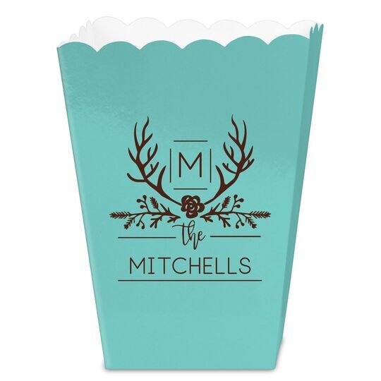Family Antlers Mini Popcorn Boxes