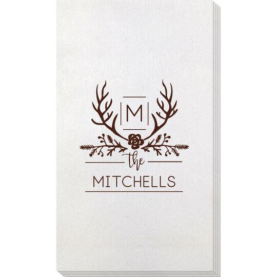 Family Antlers Bamboo Luxe Guest Towels