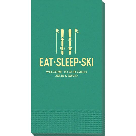 Eat Sleep Ski Guest Towels
