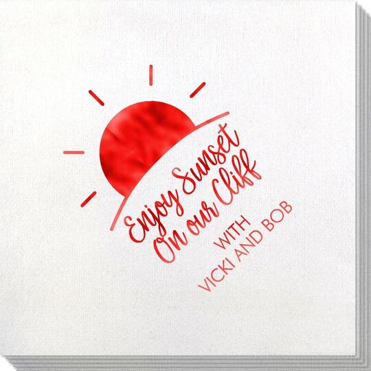 Enjoy Sunset on our Cliff Bamboo Luxe Napkins