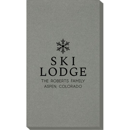 Snowflake Ski Lodge Linen Like Guest Towels