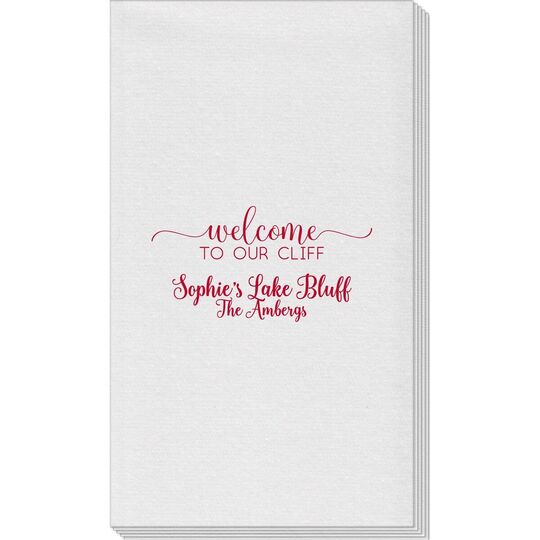 Welcome to Our Cliff Linen Like Guest Towels