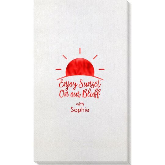 Enjoy Sunset on our Bluff Bamboo Luxe Guest Towels