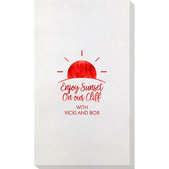 Enjoy Sunset on our Cliff Bamboo Luxe Guest Towels