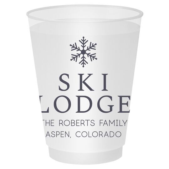 Snowflake Ski Lodge Shatterproof Cups