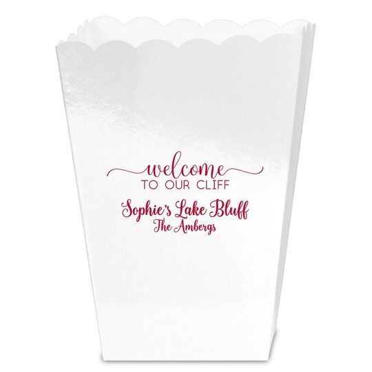 Welcome to Our Cliff Mini Popcorn Boxes