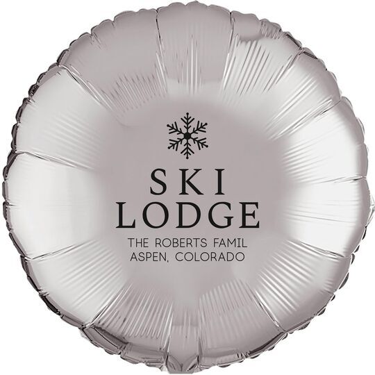Snowflake Ski Lodge Mylar Balloons
