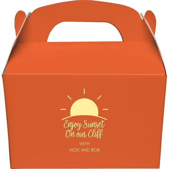 Enjoy Sunset on our Cliff Gable Favor Boxes