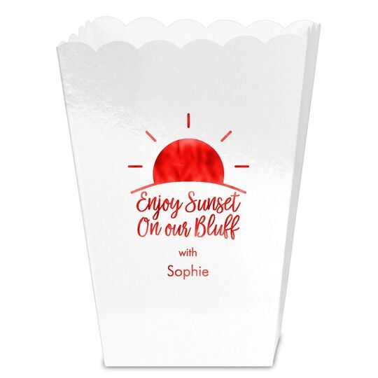 Enjoy Sunset on our Bluff Mini Popcorn Boxes