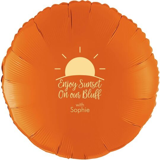 Enjoy Sunset on our Bluff Mylar Balloons