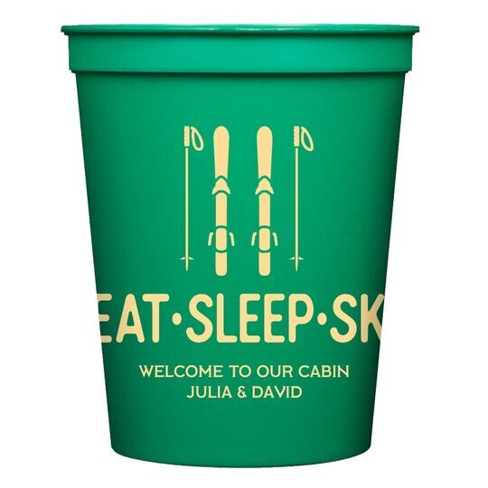 Eat Sleep Ski Stadium Cups