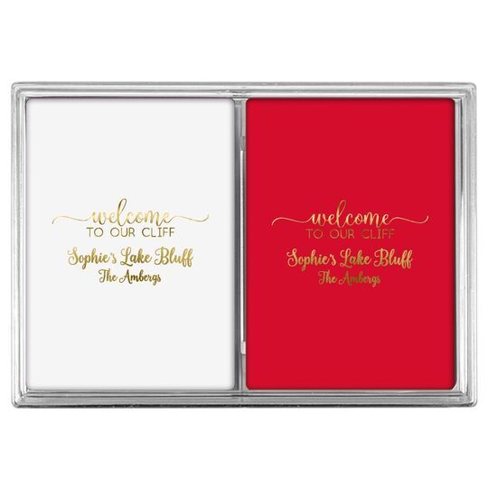Welcome to Our Cliff Double Deck Playing Cards