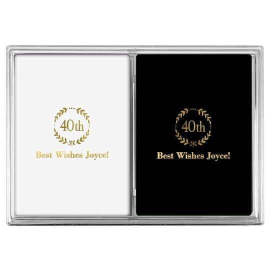40th Wreath Double Deck Playing Cards