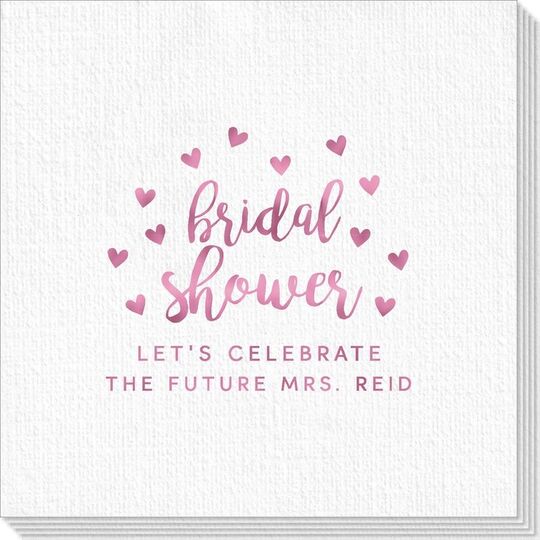 Confetti Hearts Bridal Shower Deville Napkins