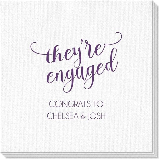 They're Engaged Deville Napkins