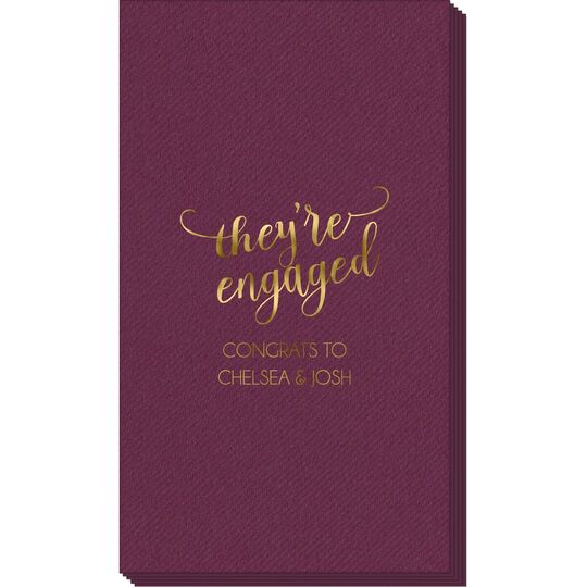 They're Engaged Linen Like Guest Towels