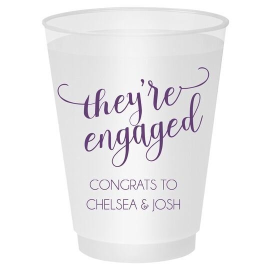 They're Engaged Shatterproof Cups