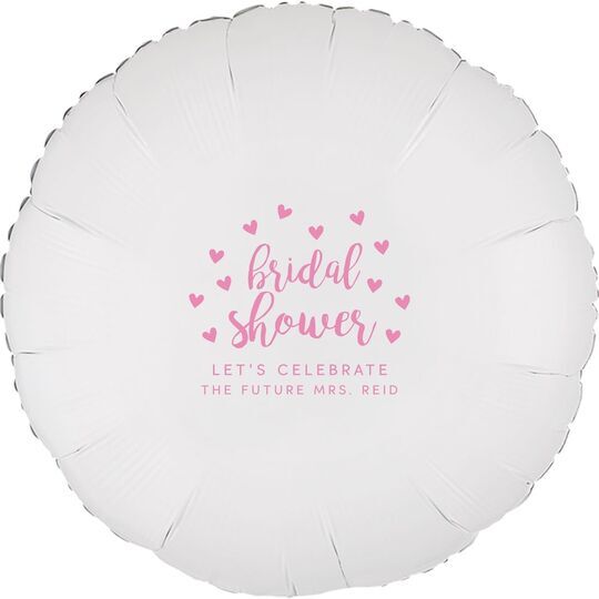 Confetti Hearts Bridal Shower Mylar Balloons