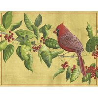 Cardinal on Holly Branch Holiday Cards