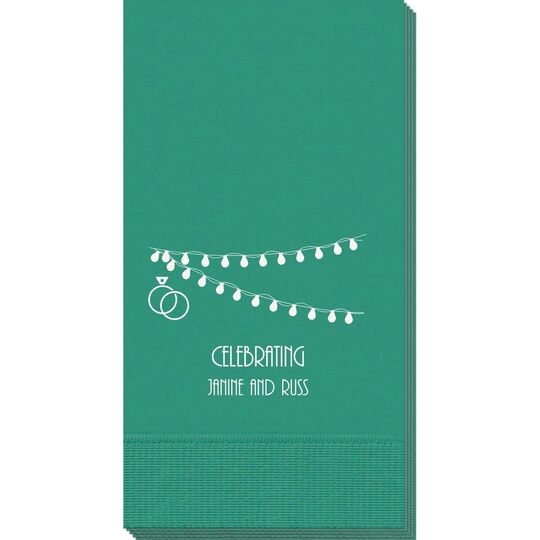 Wedding String Lights Guest Towels