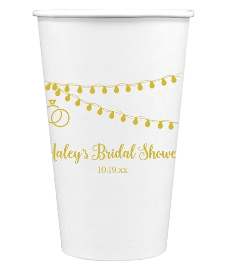 Wedding String Lights Paper Coffee Cups