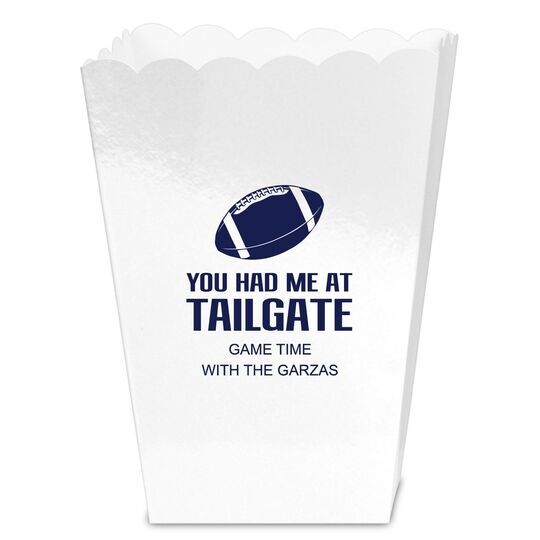 You Had Me At Tailgate Mini Popcorn Boxes