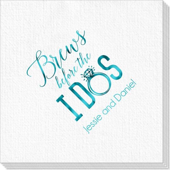 Brews Before The I Dos with Rings Deville Napkins